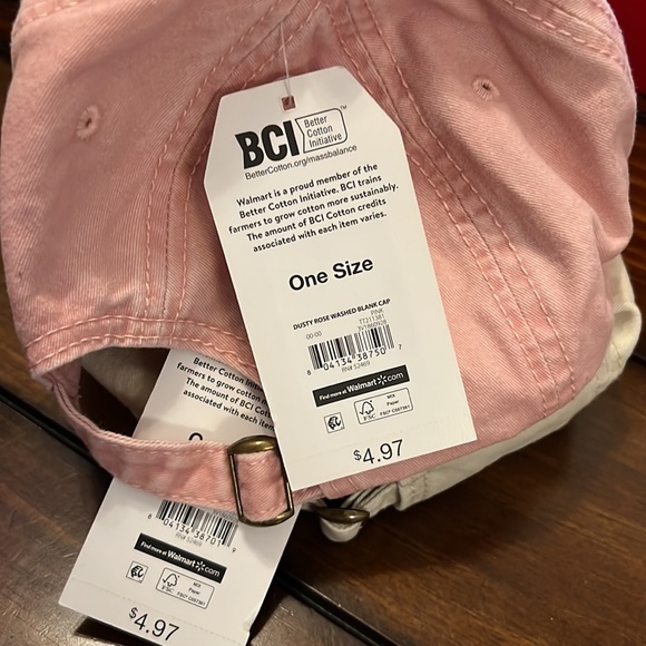 2 brand new ball caps. Pink and Off-White - Picture 6 of 6